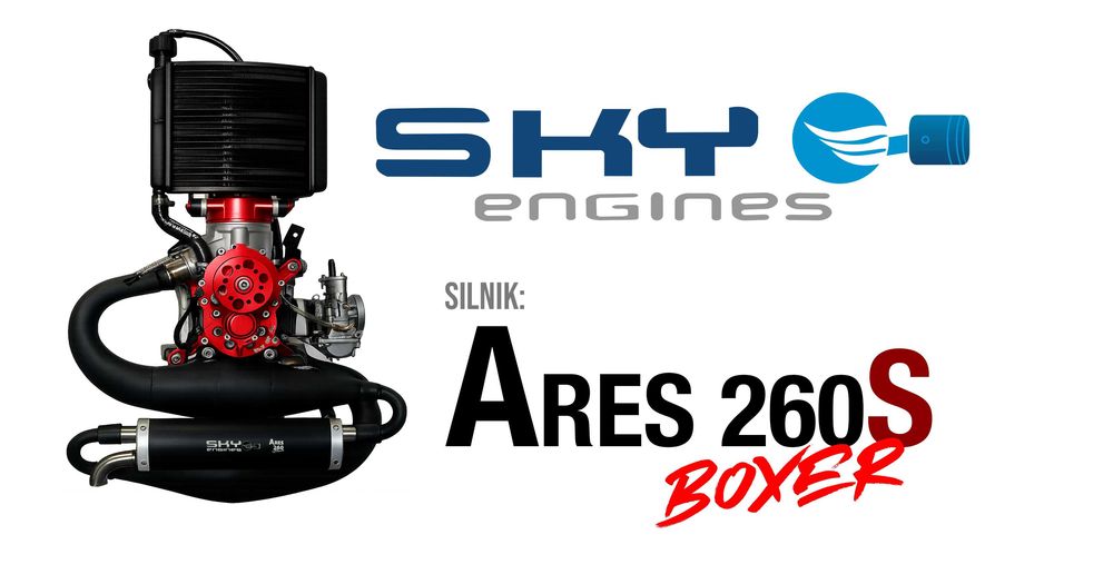 Nowy silnik motoparalotniowy/paralotniowy Sky Engines Ares 260 Boxer S