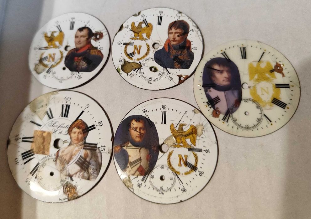 Zestaw 5 tarcz do zegarków kieszonkowych - Napoleon Bonaparte