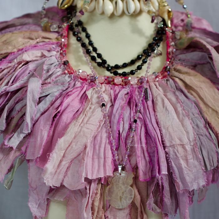 Naszyjnik Kołnierz BOHO3GIRLS z kamieni naturalnych rękodzieło