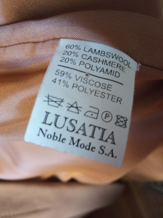 Płaszcz lambswool + kaszmir.
