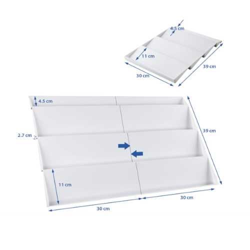 Organizer na przyprawy do szuflady wysuwany 30-60cm | 4 poziomy