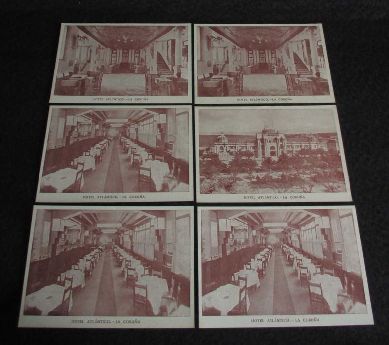 Bilhete Postal Hotel Atlántico La Coruña Galiza Espanha Antiga Postais