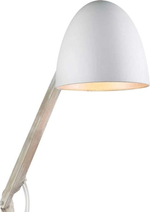 Uszkodzona Lampa podłogowa stojąca do salonu z dużym metalowym kloszem