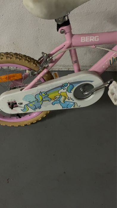 bicicleta berg menina versao unicornio roda 16