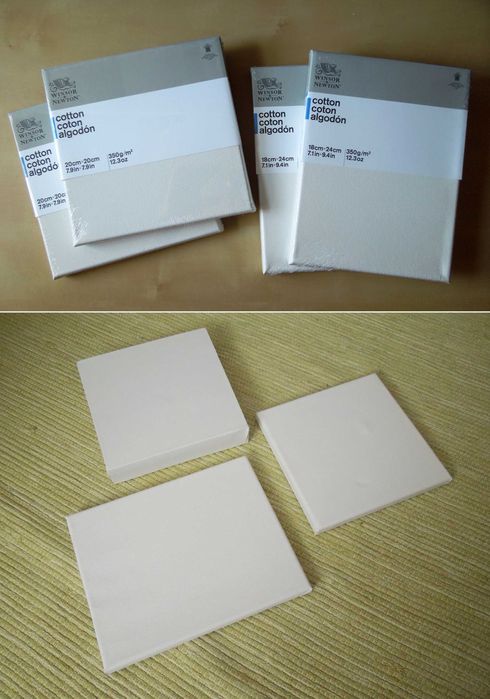 Lápis Cor Caran D'Ache, Bloco A3 Canson, Guaches, Carvão, Telas