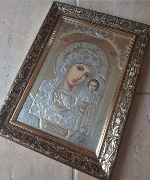 Piękna Ikona prawosławna Matka Boża Kazańska. DUŻA.