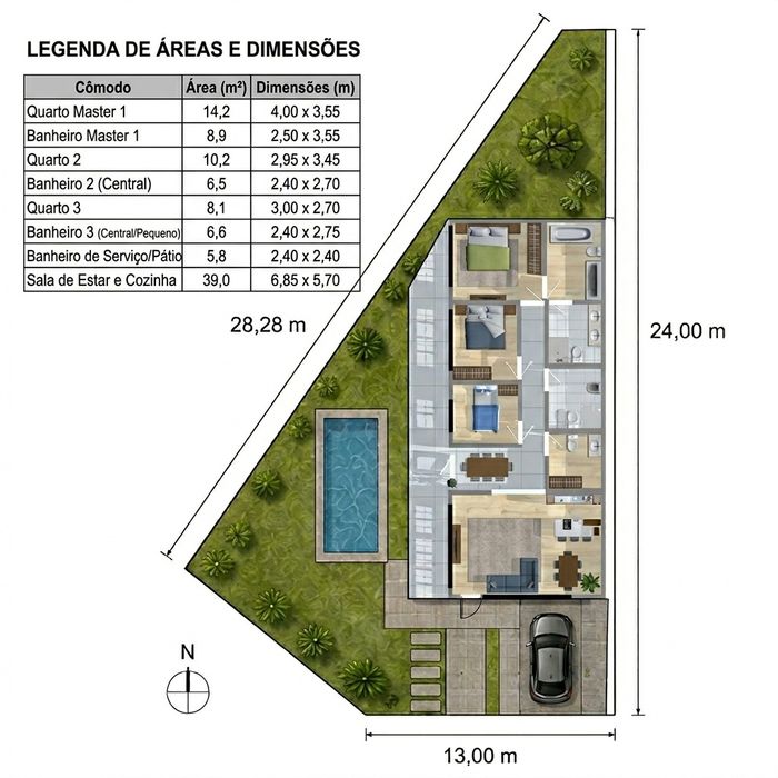 Terreno em lote 330m2 — Guardizela, Braga