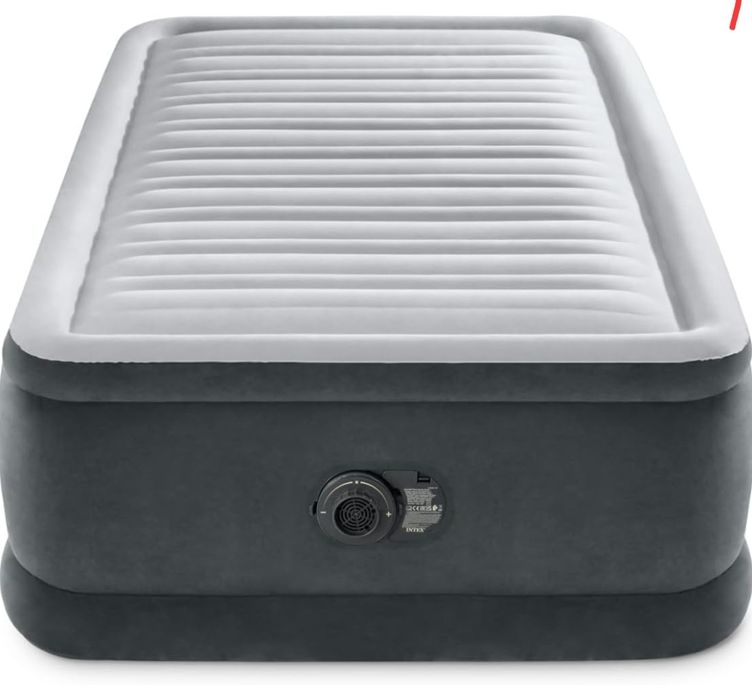 Intex Twin Comfort łóżko dmuchane materac dmuchany z wbudowana pompka