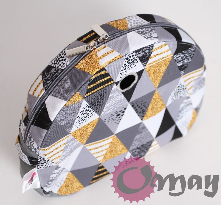 organizer OBAG MOON LIGHT trójkąty szare wkład 2 kieszenie OMAY