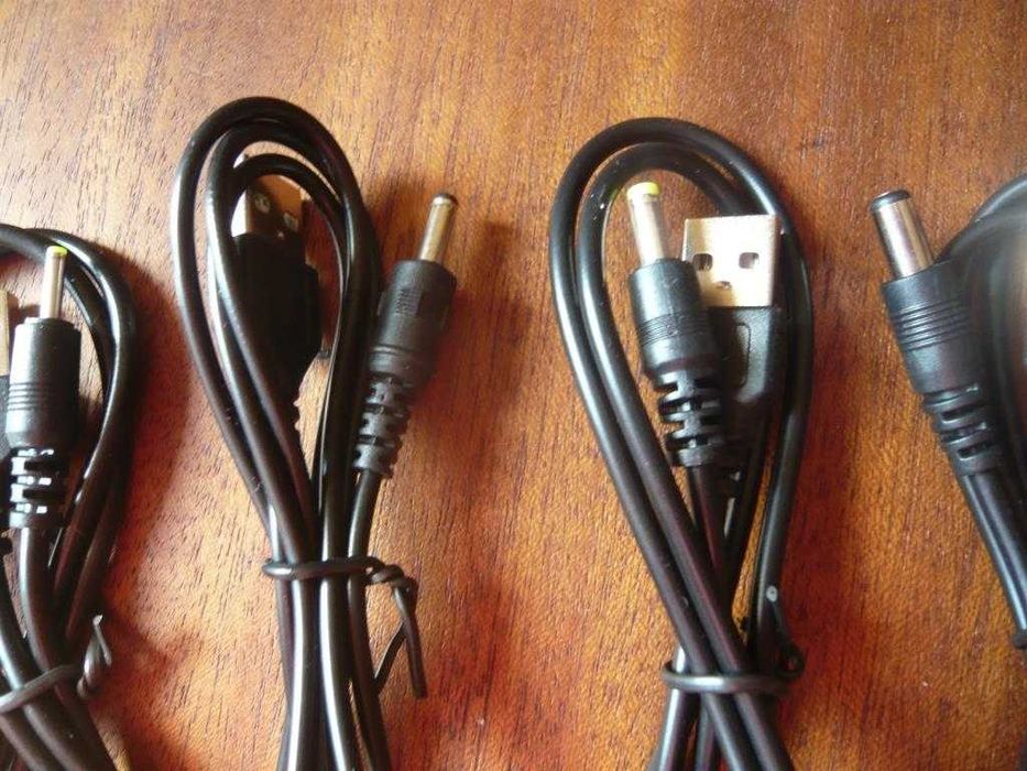 Cabos alimentação USB macho para DC (diâmetros 2; 2,5; 3,5; 4; 5,5)
