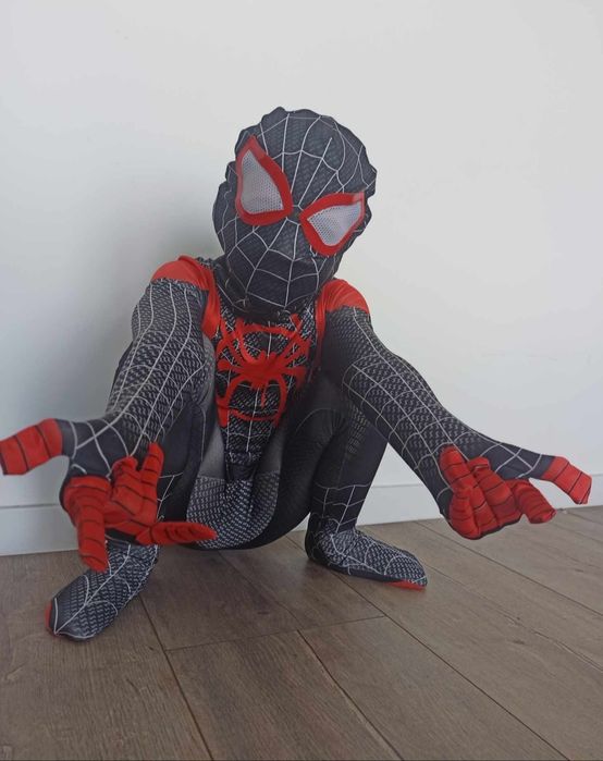 Nowy strój kostium Spiderman Spin Miles Morales Marvel (Rozm.140l