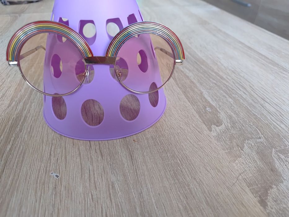 Tęczowe okulary rainbow styl boho festiwal pride