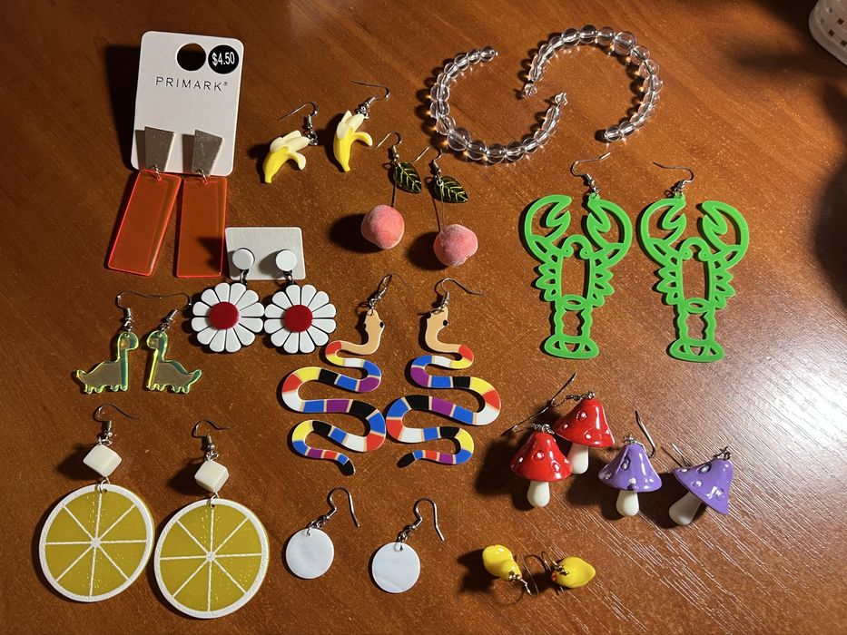 Сережки/кульчики/прикраси, все по 20