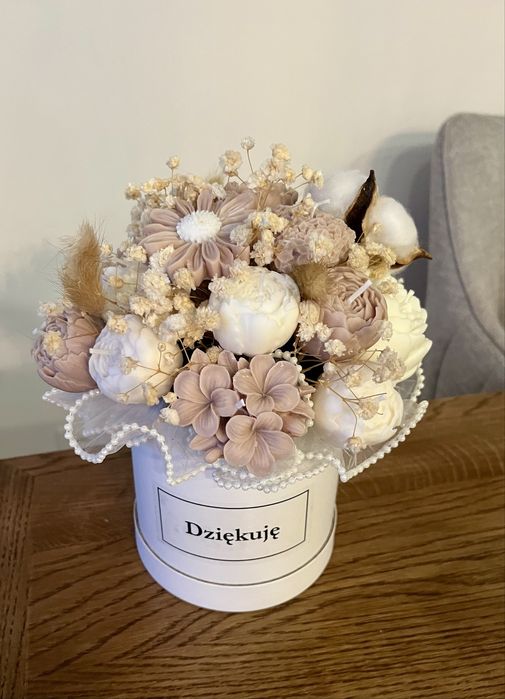 Flower box świece sojowe 100% idealne na prezent