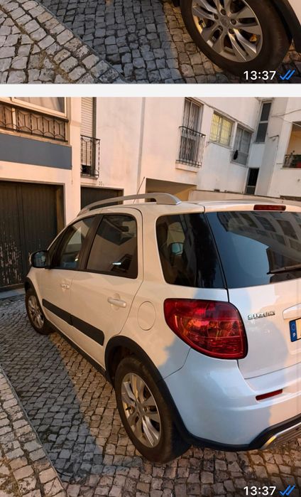 Suzuki SX4 2013, gasolina, caixa manual, branco, 104.000 km, teto de abrir. Muito estimado, inspeção e IUC em dia. €8.490 negociável. Cascais.