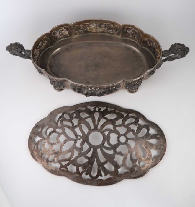 Centro de mesa português em prata