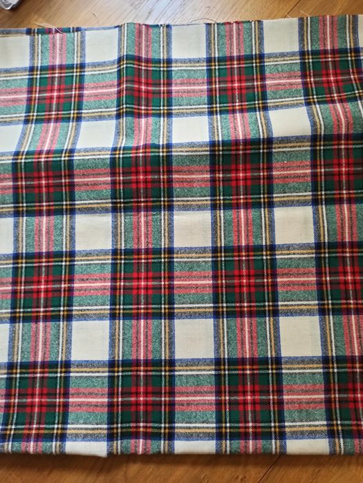 Materiał wełna kratka