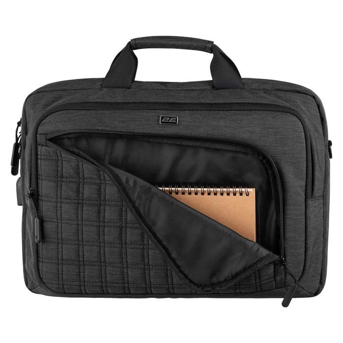 Сумка для ноутбука, 2E CrossSquares 16", нейлон, чорна,-19,9%