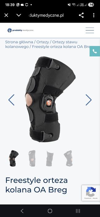Orteza kolana Freestyle OA Breg. M LEWA
Freestyle OA orteza kolana Br