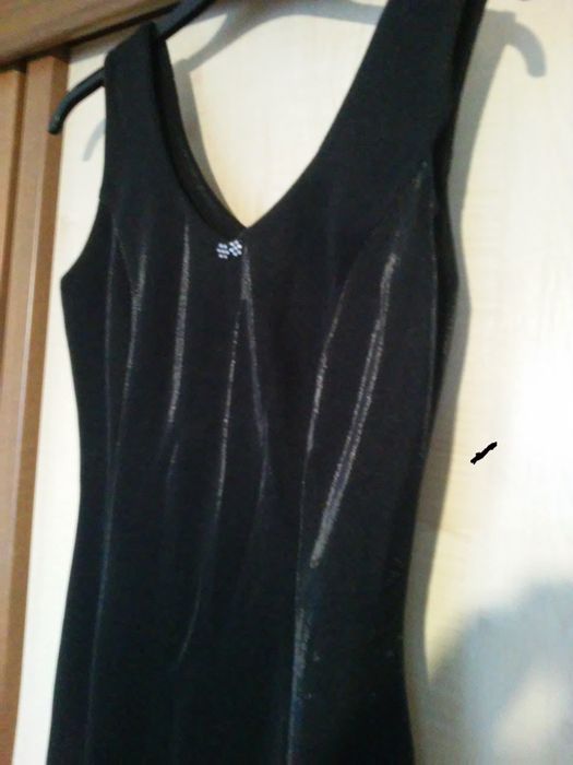 sukienka czarna maxi 36/38 z bolerkiem, Marco Collection