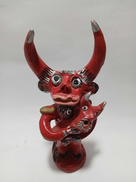 Figurado Português - Figura Barro Diabo Vermelho - Julia Cota Barcelos