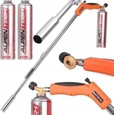 Wypalarka do chwastów i trawników palnik gazowy + 2 gazy