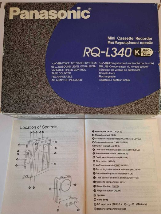 Касетний диктофон Panasonic RQ-L340 робочий / б/в