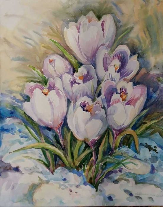 Подарунок. Картина. Акварель.