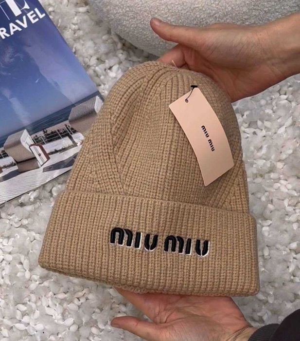 Шапка Miu MIu Кораловая Миу Миу