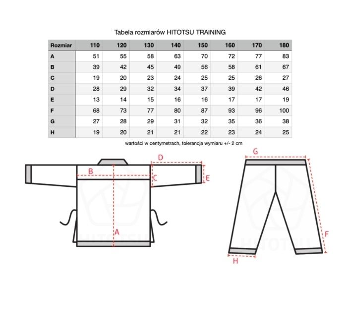 kimono hitotsu 110-116 karate strój