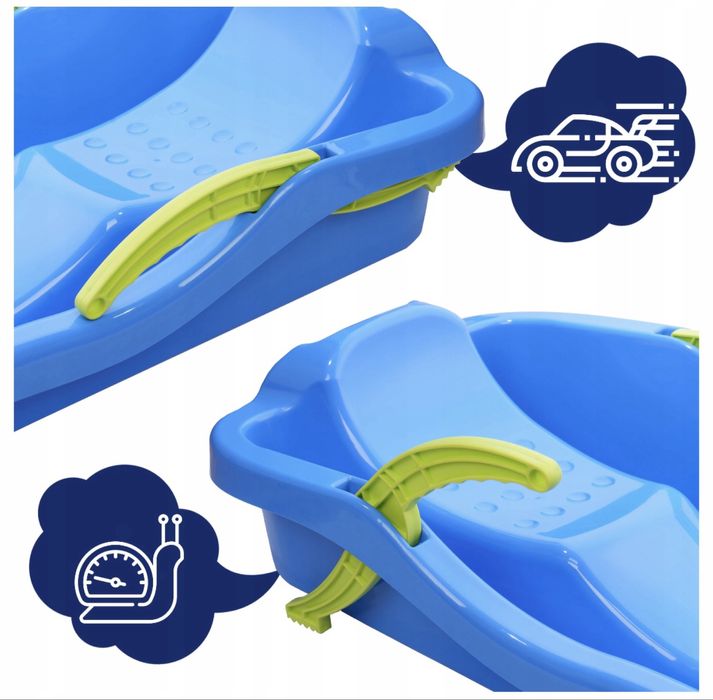 Sanki plastikowe dla dzieci, ślizg na śnieg z hamulcem