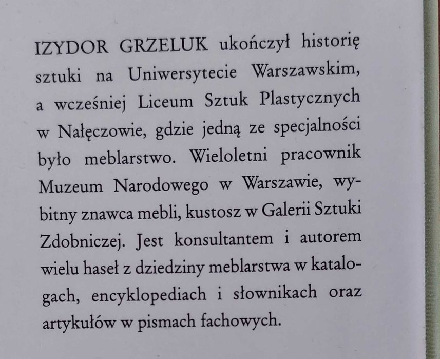 Słownik terminologiczny mebli, Izydor Grzeluk, unikat