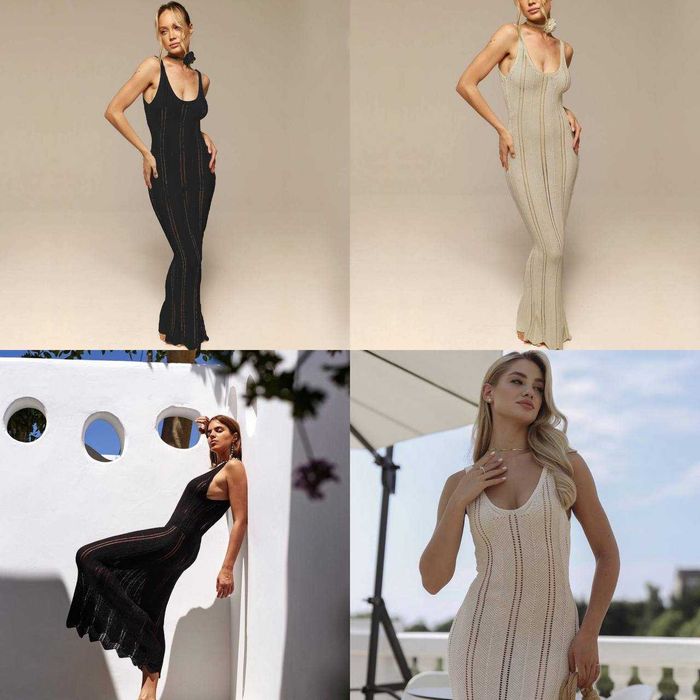 Плетений пляжний костюм, пляжні плетені сукні ОПТ, Дроп, Роздріб