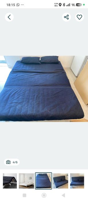 Sofá cama prático, ikea
