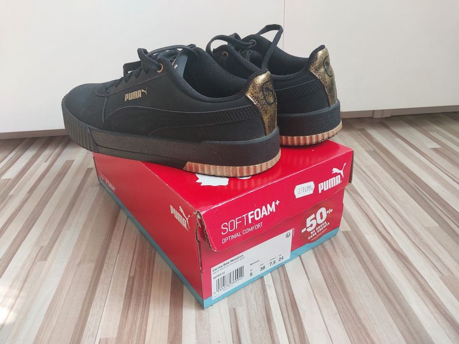 Adidasy Puma złoto czarne