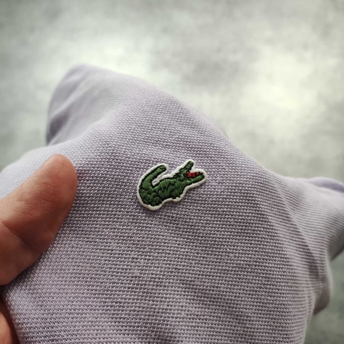 MĘSKA Koszulka Bawełna PREMIUM lilia Elegancka Lacoste Haft Logo Polo