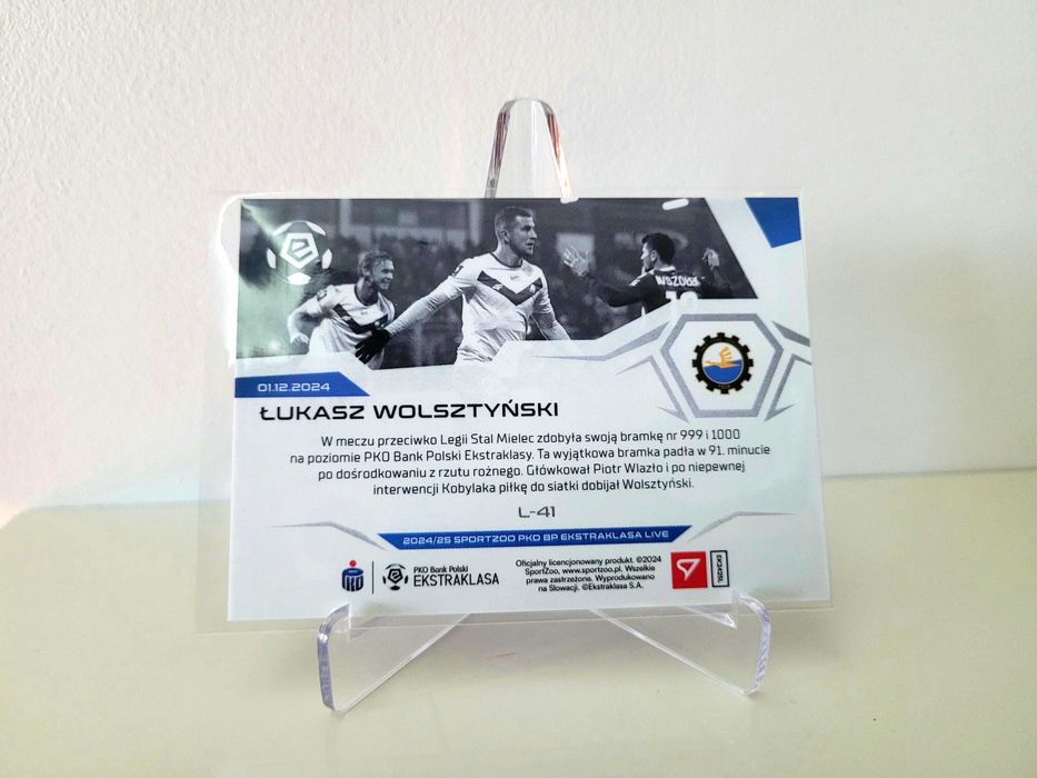 Karta L-41 Łukasz Wolsztyński Stal Mielec Ekstraklasa 2024/25 LIVE