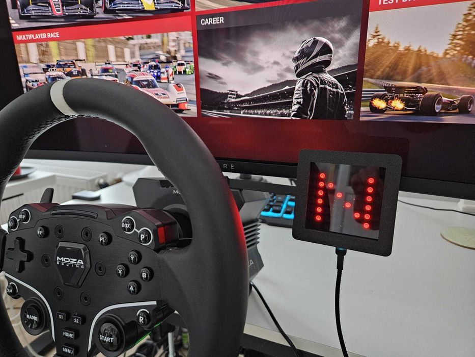 Simracing iFlag, spotter, wyświetalcz LED 8x8, Moza