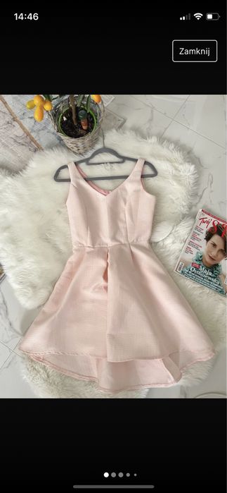 Żakardowa sukienka na wesele