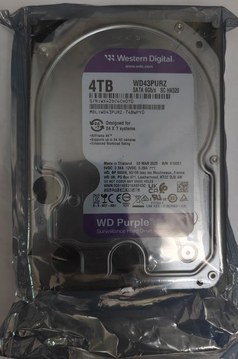 Жорсткий диск Western Digital WD Purple 4TB