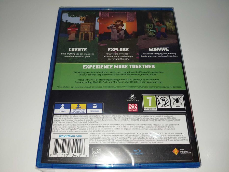 ps4 MINECRAFT BEDROCK EDITION najnowsza edycja działa z VR po polsku 2