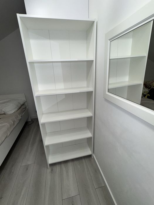Regał biały na książki 175 cm, wysoki z półkami IKEA