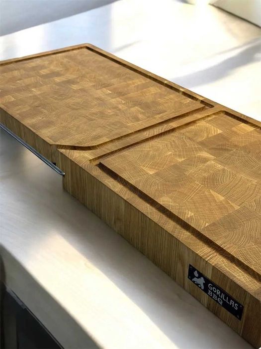 Дошка обробна торцева подвійна з піддоном Gorillas BBQ DS56