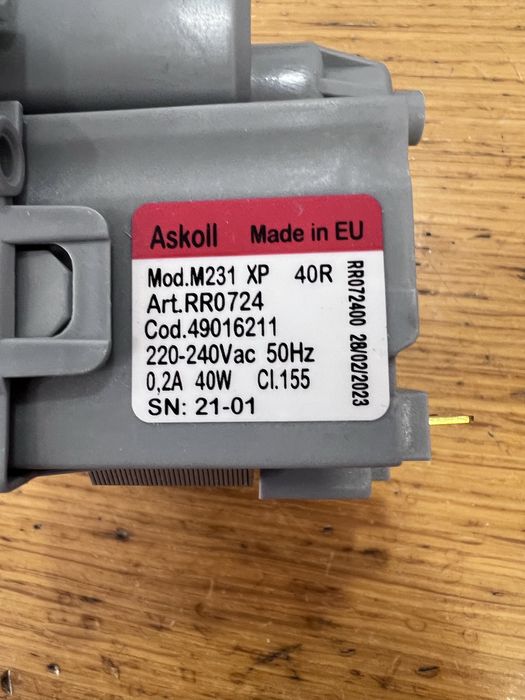 Bomba de drenagem/esgoto Askoll M231 XP - NOVO