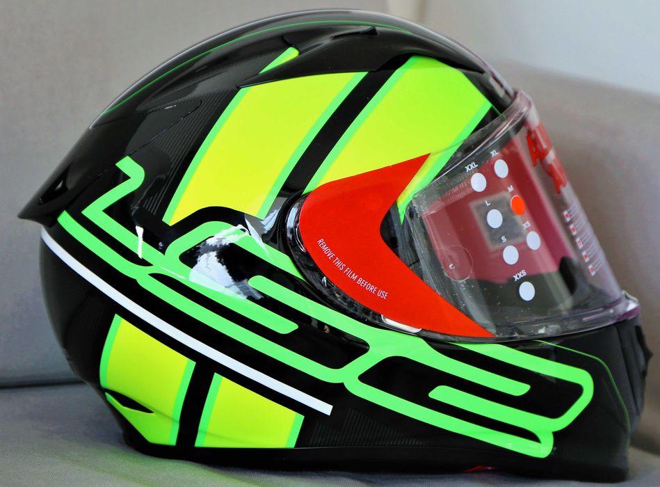 Capacete NOVO LS2 Arrow R Carbon/Kevlar Preto-Fluo.55% DESCONTO Tm XXS