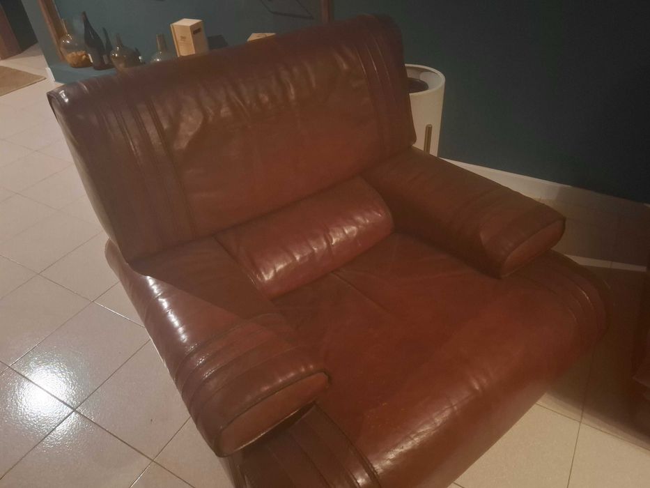 Sofas em pele estilo antigo