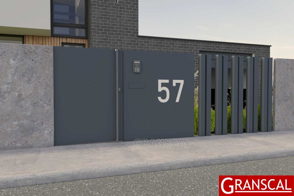 Ogrodzenie aluminiowe nowoczesne brama przesuwna furtka płot Poznań