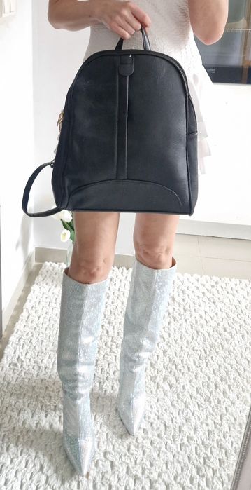 Plecak gruba skora eko czarny