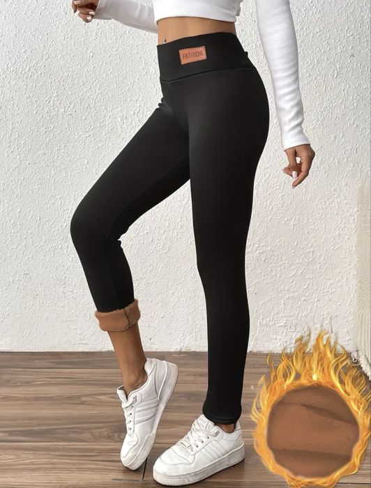 Лосини легінси теплі утеплені зимові чорні