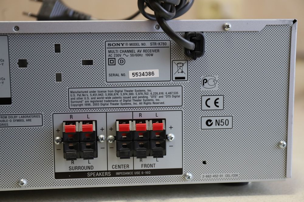 Sony  STR - K780   receiver